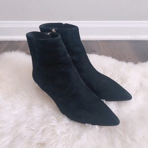 J Crew Kitten Heel Black Suede Boots